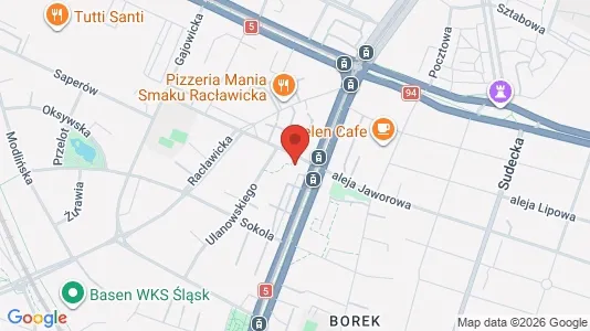 Toimistotilat Vuokrattavana i Wrocław - kort over placeringen