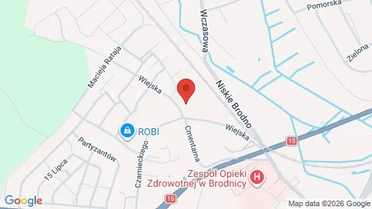 Office spaces for rent i Brodnicki - kort over placeringen