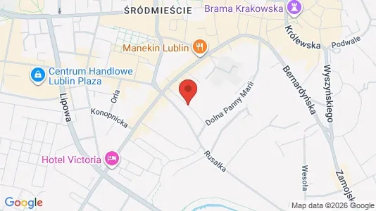 Office spaces for rent i Lublin - kort over placeringen