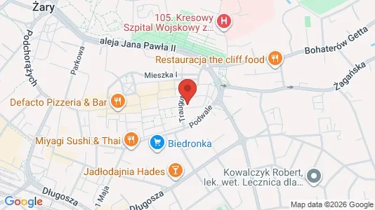 Office spaces for rent i Żarski - kort over placeringen