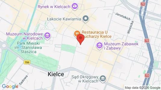 Kontorlokaler til leje i Kielce - kort over placeringen