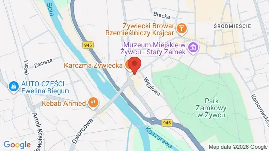 Office spaces for rent i Żywiecki - kort over placeringen