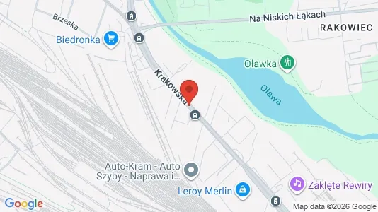 Kantorruimte te huur i Wrocław - kort over placeringen