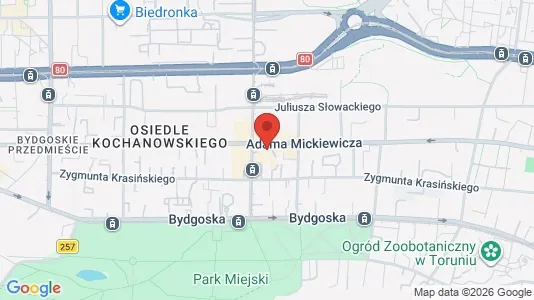 Espacios de oficina En alquiler i Toruń - kort over placeringen