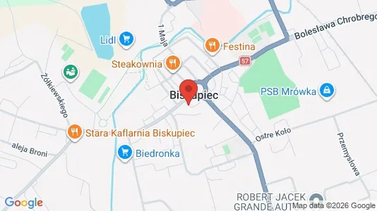 Büros zur Miete i Olsztyński - kort over placeringen