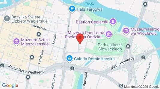 Lokale biurowe Do wynajęcia i Wrocław - kort over placeringen