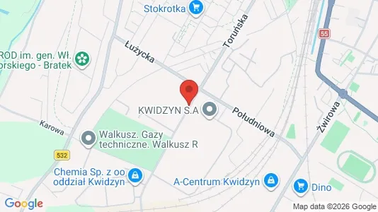 Office spaces for rent i Kwidzyński - kort over placeringen