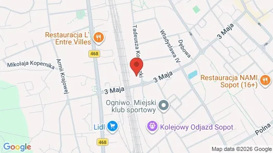 Espacios de oficina En alquiler i Sopot - kort over placeringen