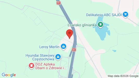 Toimistotilat Vuokrattavana i Częstochowski - kort over placeringen