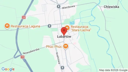 Office spaces for rent i Lubartowski - kort over placeringen