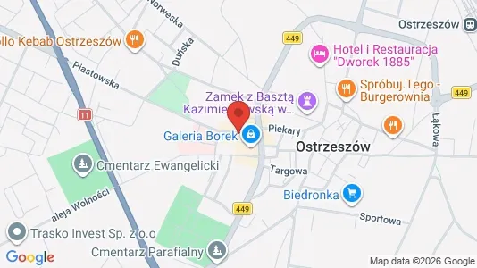 Kontorlokaler til leje i Ostrzeszowski - kort over placeringen
