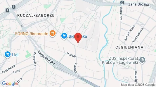 Kontorlokaler til leje i Kraków Podgórze - kort over placeringen