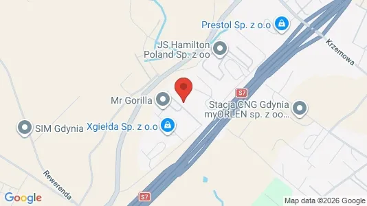 Toimistotilat Vuokrattavana i Gdynia - kort over placeringen