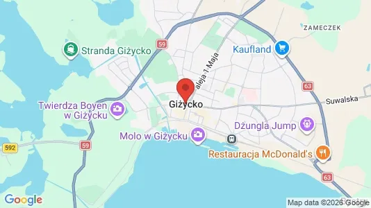 Kontorer til leie i Giżycki - kort over placeringen