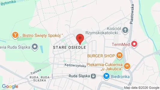 Office spaces for rent i Ruda Śląska - kort over placeringen