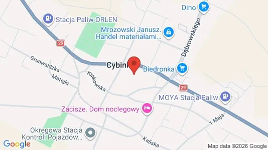 Office spaces for rent i Słubicki - kort over placeringen