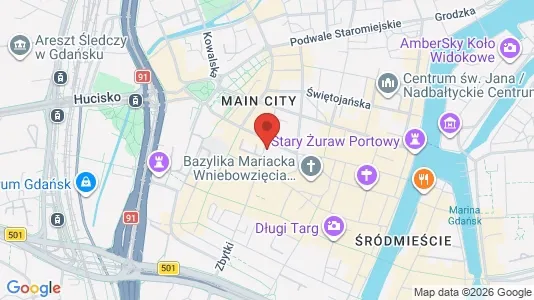 Office spaces for rent i Gdańsk - kort over placeringen