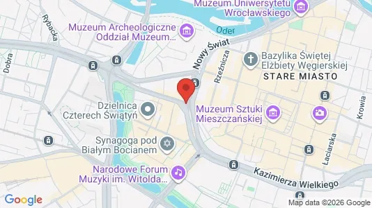 Büros zur Miete i Wrocław - kort over placeringen