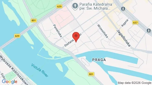 Toimistotilat Vuokrattavana i Varsova Praga-Północ - kort over placeringen