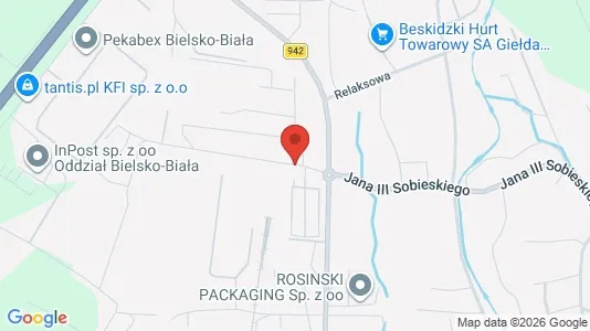 Office spaces for rent i Bielsko-Biała - kort over placeringen