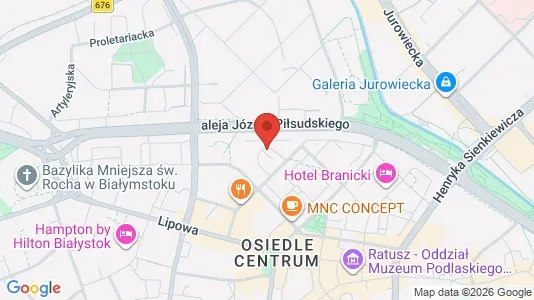 Büros zur Miete i Białystok - kort over placeringen