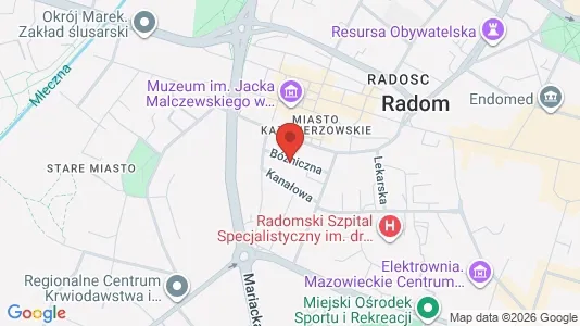 Lokale biurowe Do wynajęcia i Radom - kort over placeringen