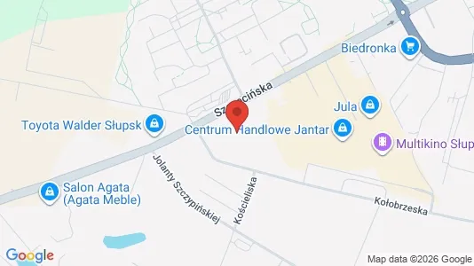Kantorruimte te huur i Słupsk - kort over placeringen