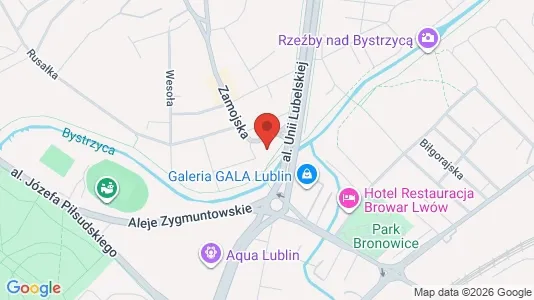 Office spaces for rent i Lublin - kort over placeringen