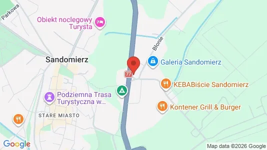 Kontorlokaler til leje i Sandomierski - kort over placeringen