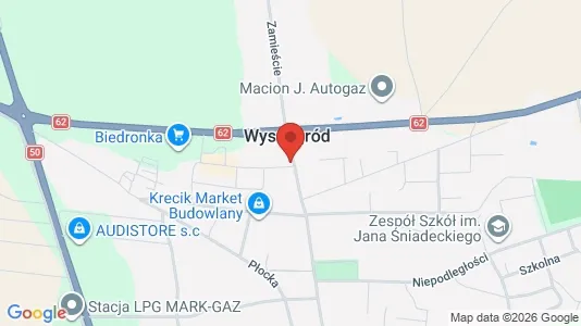 Büros zur Miete i Płocki - kort over placeringen