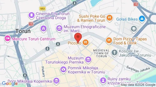 Kontorer til leie i Toruń - kort over placeringen
