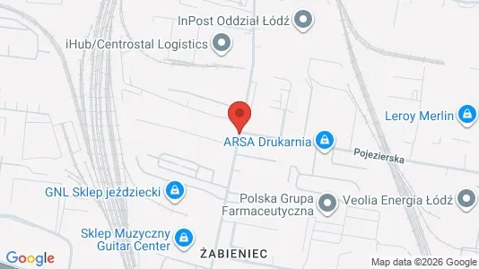 Toimistotilat Vuokrattavana i Łódź - kort over placeringen