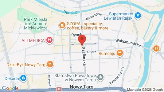 Office spaces for rent i Nowotarski - kort over placeringen