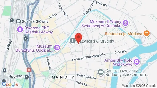 Office spaces for rent i Gdańsk - kort over placeringen
