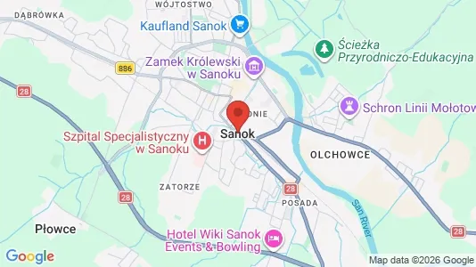 Lokale biurowe Do wynajęcia i Sanocki - kort over placeringen