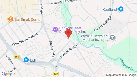 Kontorer til leie i Koszalin - kort over placeringen