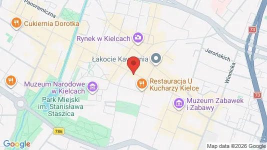 Büros zur Miete i Kielce - kort over placeringen