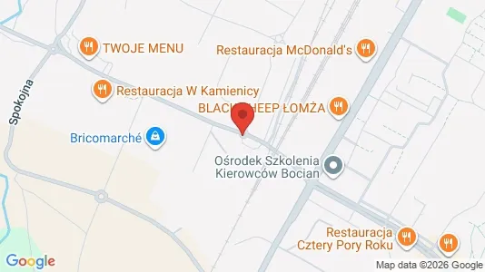 Kantorruimte te huur i Łomża - kort over placeringen