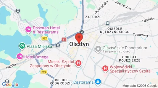 Büros zur Miete i Olsztyński - kort over placeringen