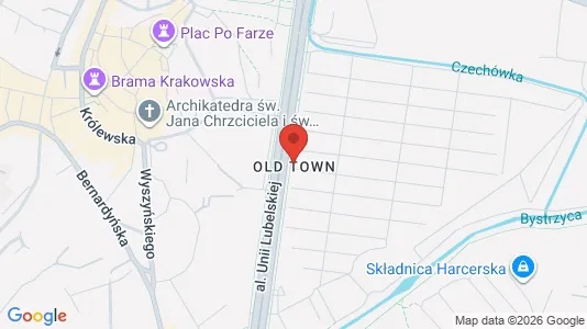 Office spaces for rent i Lublin - kort over placeringen