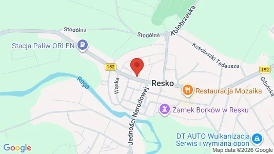 Office spaces for rent i Łobeski - kort over placeringen