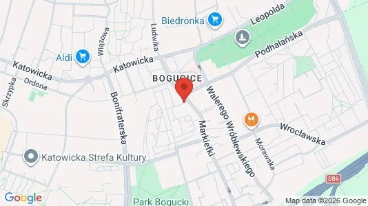 Kontorer til leie i Katowice - kort over placeringen