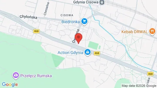Kontorer til leie i Gdynia - kort over placeringen