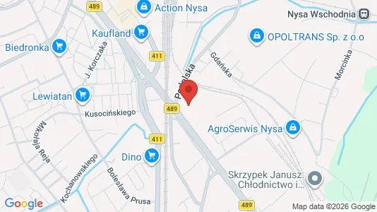 Office spaces for rent i Krapkowicki - kort over placeringen