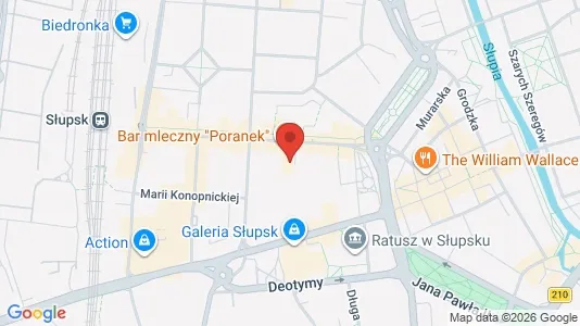 Kantorruimte te huur i Słupsk - kort over placeringen