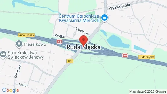 Büros zur Miete i Ruda Śląska - kort over placeringen