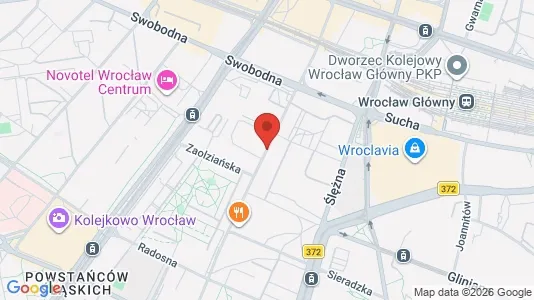 Lokale biurowe Do wynajęcia i Wrocław - kort over placeringen