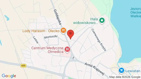 Lokale biurowe Do wynajęcia i Olecki - kort over placeringen