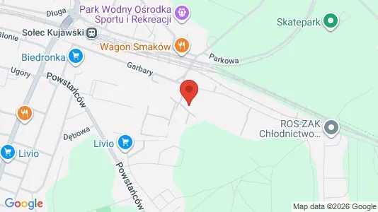 Office spaces for rent i Bydgoski - kort over placeringen