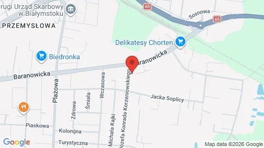Office spaces for rent i Białystok - kort over placeringen
